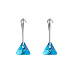 Blue Triangle Titanium French Hook Earrings - Simply Whispers