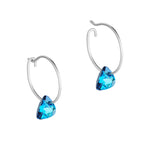 Blue Triangle Titanium French Hook Earrings - Simply Whispers