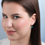 Blue Triangle Titanium French Hook Earrings - Simply Whispers