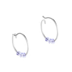 Purple Beads Titanium Hoop Earrings - Simply Whispers