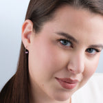 Purple Beads Titanium Hoop Earrings - Simply Whispers