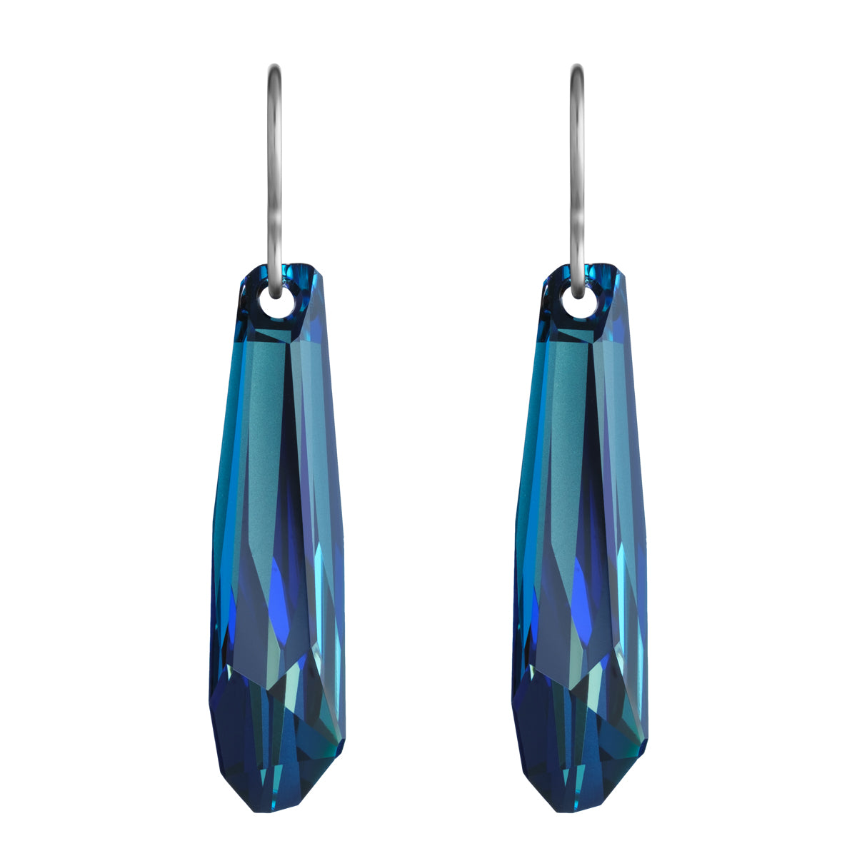 Blue Drop Titanium French Hook Earrings - Simply Whispers
