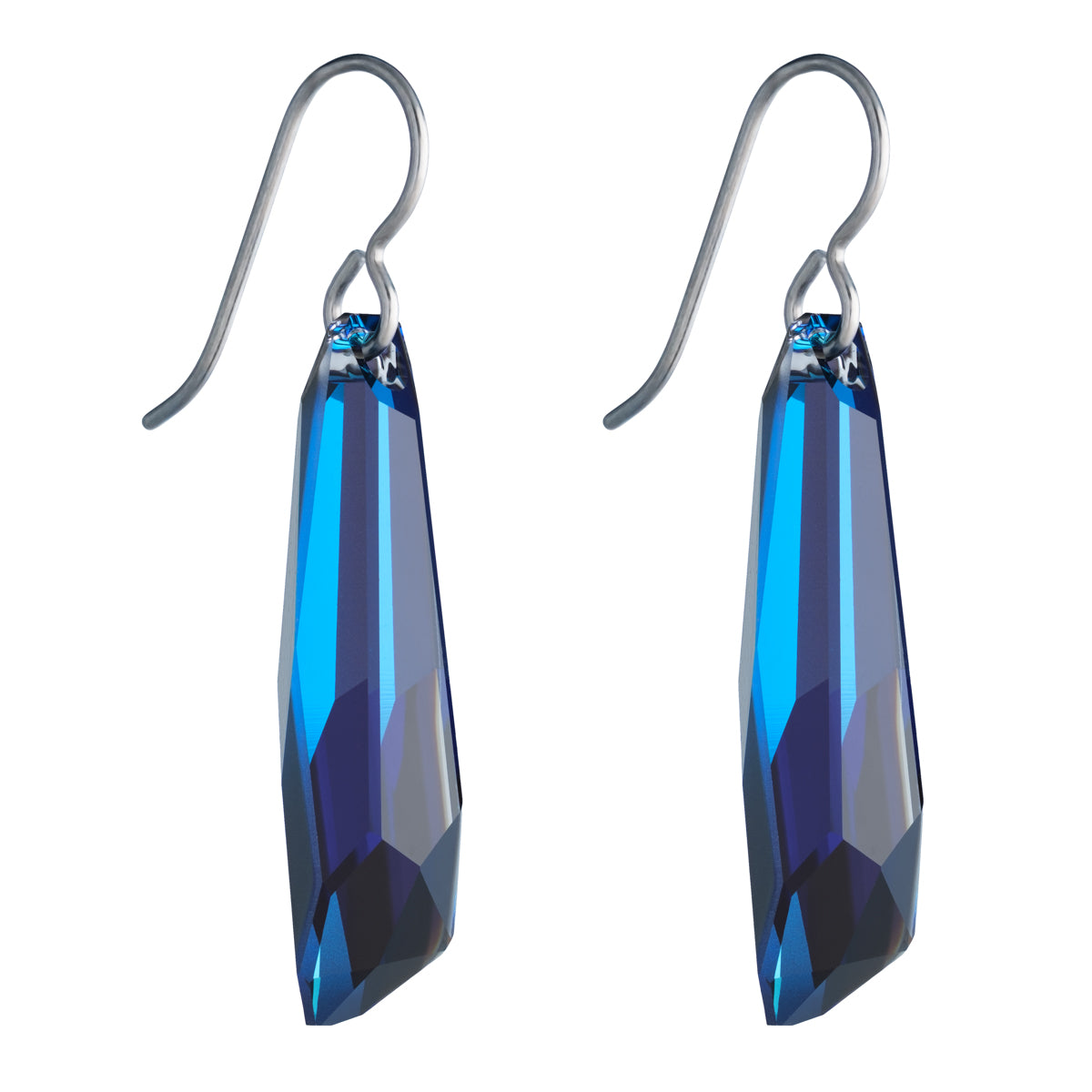 Blue Drop Titanium French Hook Earrings - Simply Whispers