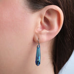Blue Drop Titanium French Hook Earrings - Simply Whispers
