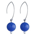 Blue Jade and Opal Drop Niobium French Hook Earrings - Simply Whispers