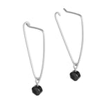 Black Niobium Triangle Hoop Earrings - Simply Whispers
