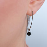 Black Niobium Triangle Hoop Earrings - Simply Whispers