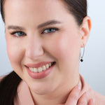 Black Niobium Triangle Hoop Earrings - Simply Whispers