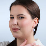 Purple Agate Niobium French Hook Earrings - Simply Whispers