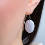 Purple Agate Niobium French Hook Earrings - Simply Whispers
