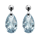 Aqua Crystal Drop Earrings - Simply Whispers