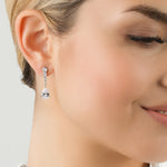 White Crystal Drop Earrings - Simply Whispers