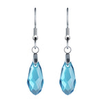 Peacock Blue Teardrop French Hook Earrings - Simply Whispers