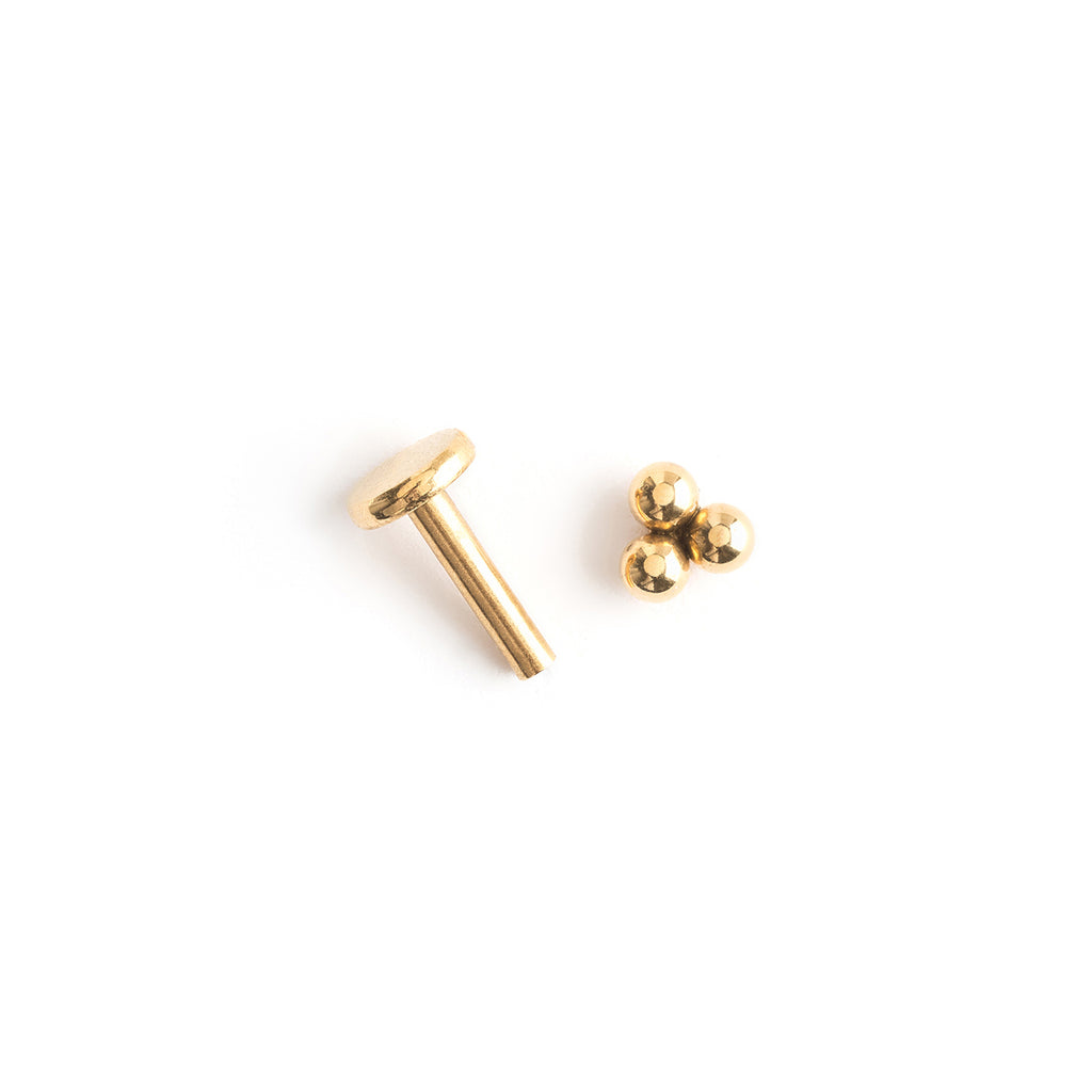 Helix Ear Piercing Gold Plated Triple Ball - Simply Whispers