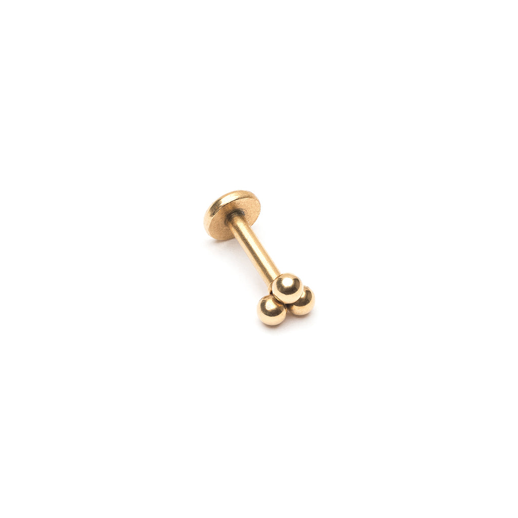 Helix Ear Piercing Gold Plated Triple Ball - Simply Whispers