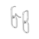 Silver Paperclip Huggie Earrings - Simply Whispers