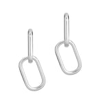 Silver Paperclip Huggie Earrings - Simply Whispers