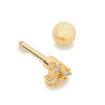 Mini Crystal Gold Helix Earring - Simply Whispers