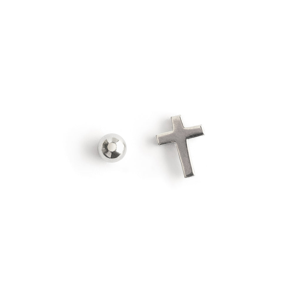 Helix Ear Piercing Stainless Steel Cross - Simply Whispers