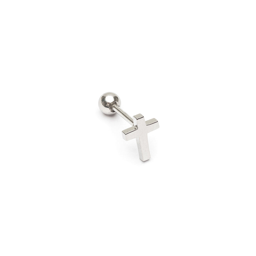 Helix Ear Piercing Stainless Steel Cross - Simply Whispers