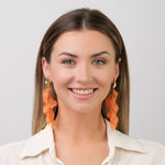 Peach Begonia Dangle Earrings - Simply Whispers