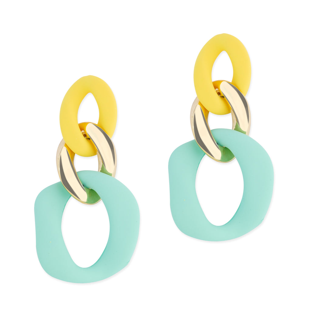 Mint Gold Dangle Earrings - Simply Whispers