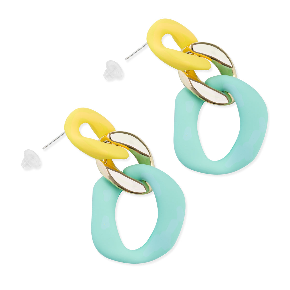 Mint Gold Dangle Earrings - Simply Whispers