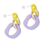 Lavander Gold Dangle Earrings - Simply Whispers