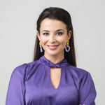 Lavander Gold Dangle Earrings - Simply Whispers