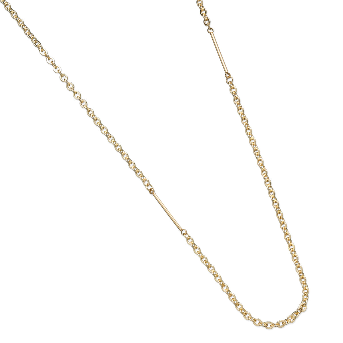 Gold Plated Bar Chain Necklace - Simply Whispers