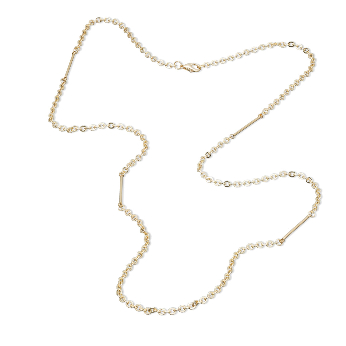 Gold Plated Bar Chain Necklace - Simply Whispers