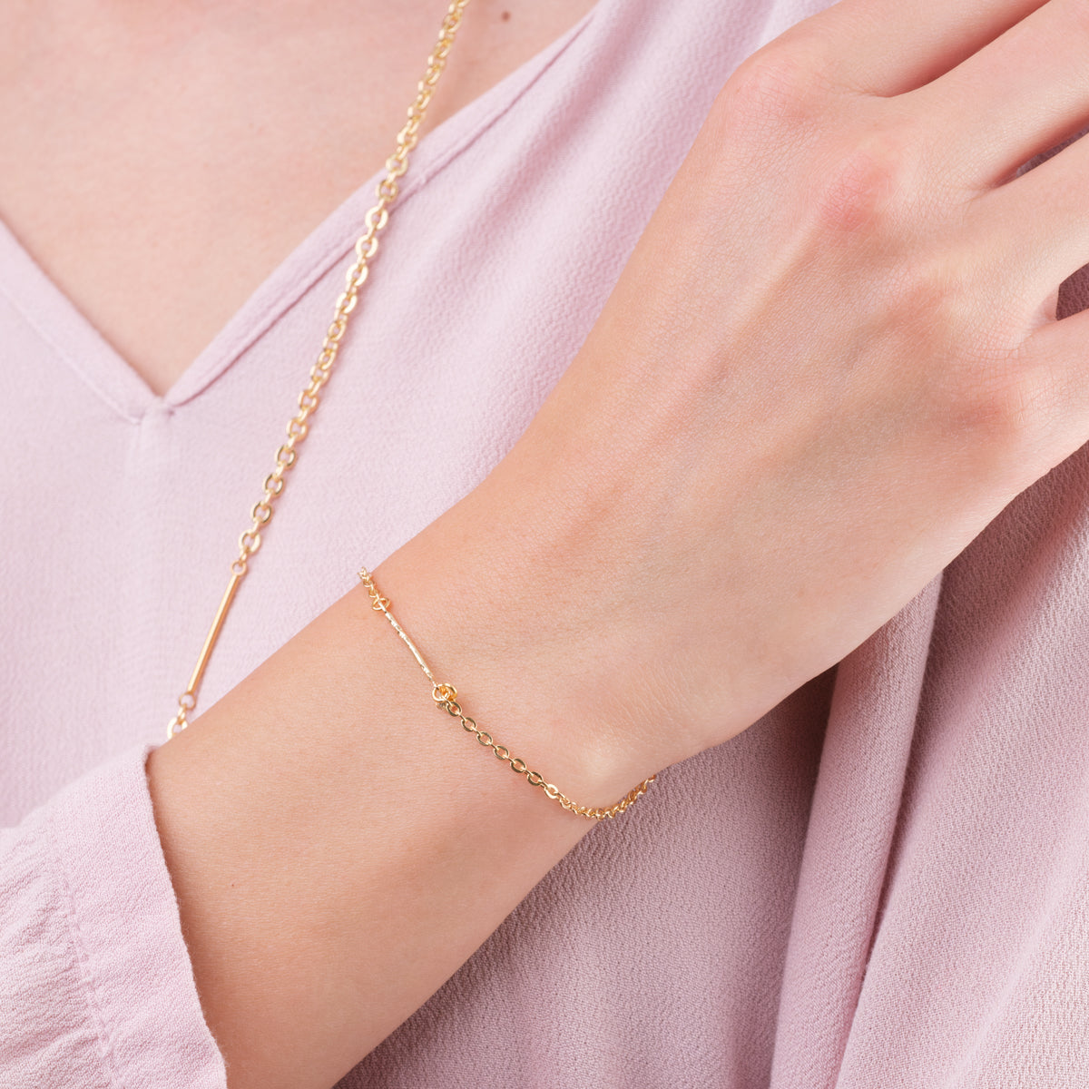 Gold Plated Bead Chain Bracelet - Simply Whispers
