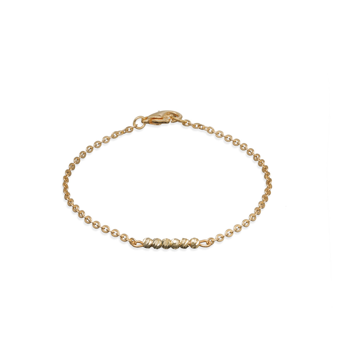 Gold Plated Bead Chain Bracelet - Simply Whispers