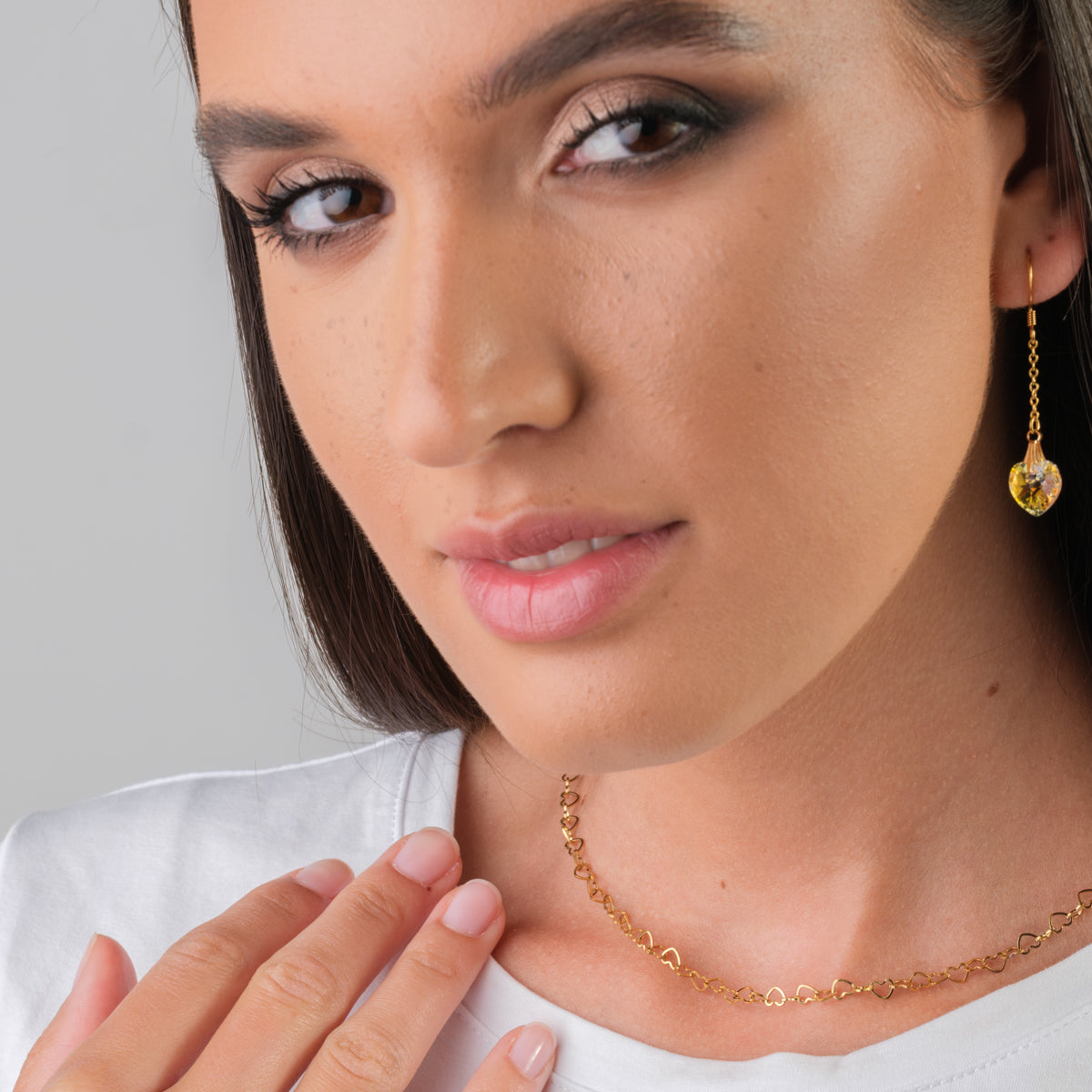 Gold Hearts Chocker Necklace - Simply Whispers