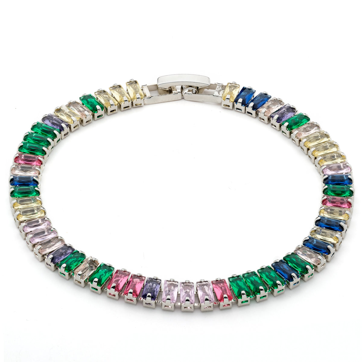 Rainbow Zirconia Tennis Bracelet - Simply Whispers
