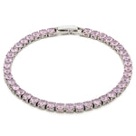 Light Pink Round Zirconia Tennis Bracelet - Simply Whispers