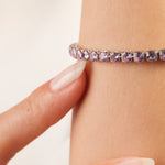 Light Pink Round Zirconia Tennis Bracelet - Simply Whispers