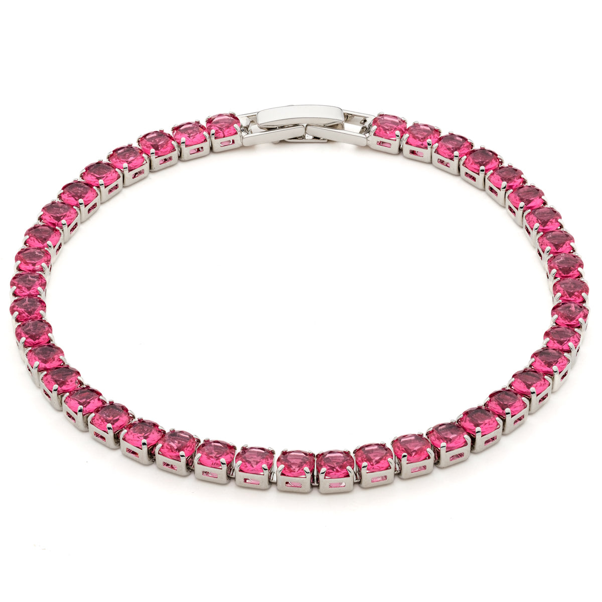Pink Round Zirconia Tennis Bracelet - Simply Whispers