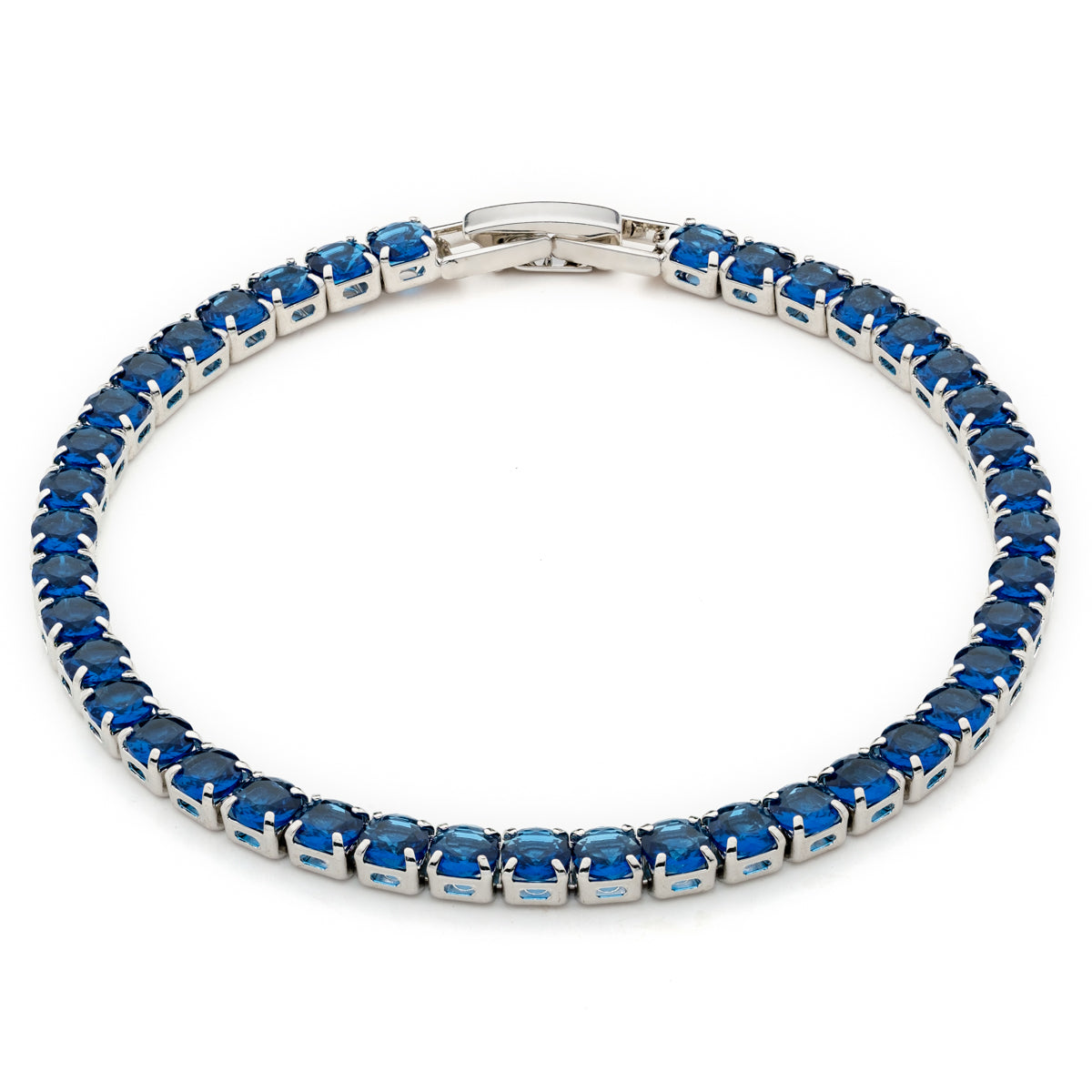 Blue Round Zirconia Tennis Bracelet - Simply Whispers