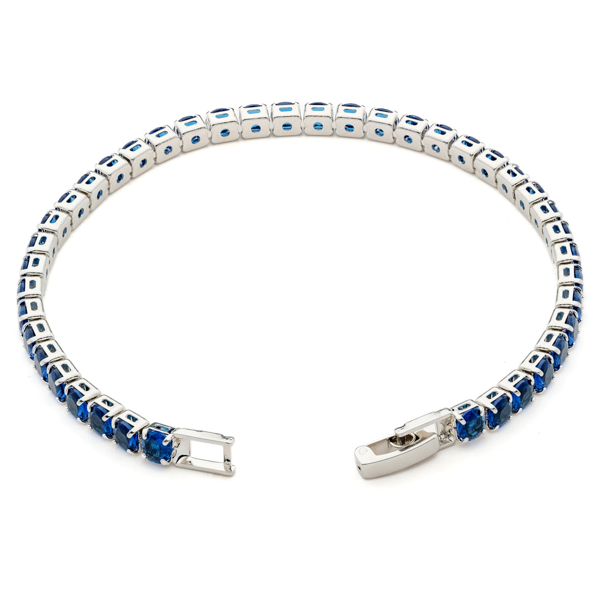 Blue Round Zirconia Tennis Bracelet - Simply Whispers