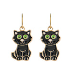 Black Cat Niobium French Hook Earrings - Simply Whispers