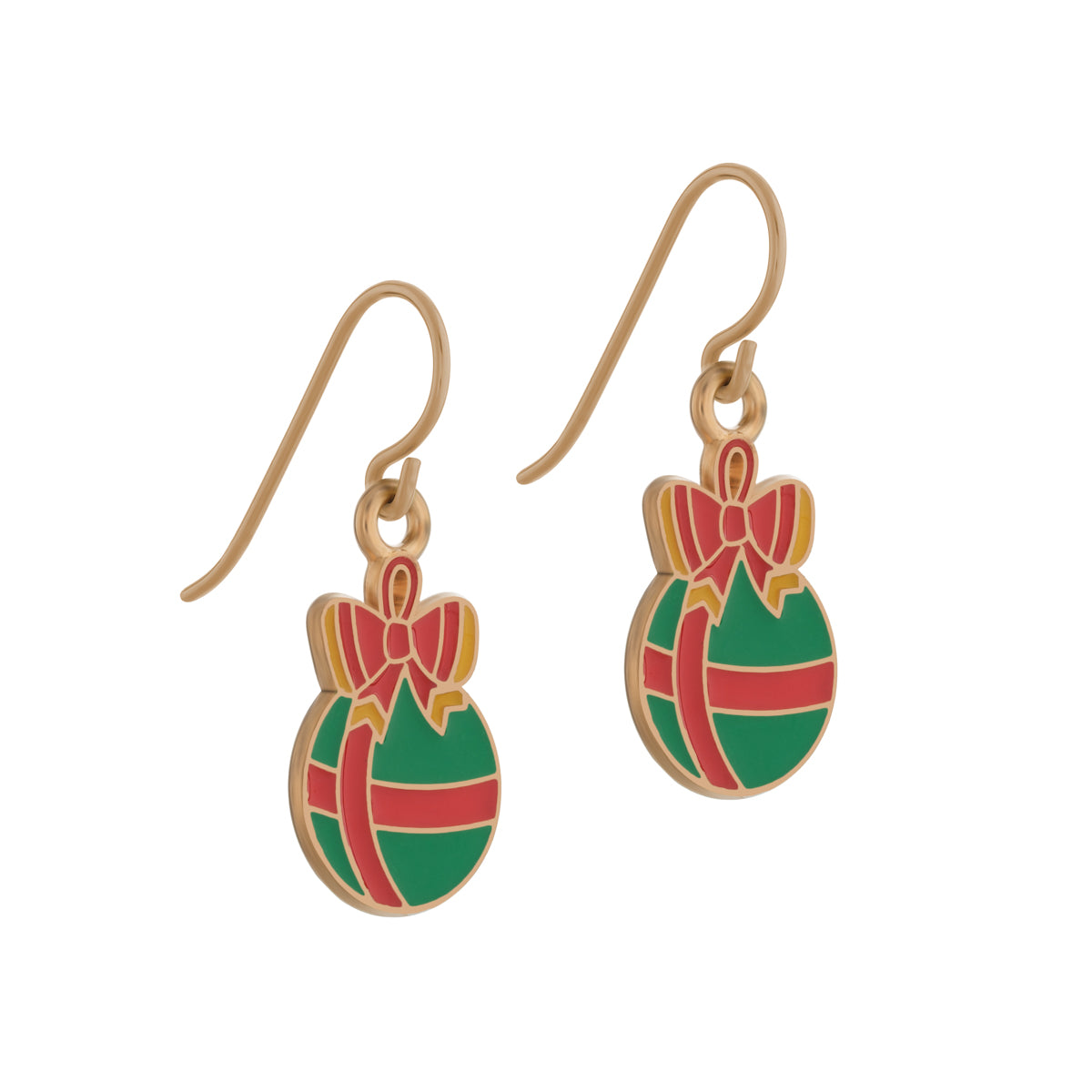 Christmas Ball Niobium French Hook Earrings - Simply Whispers