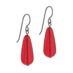 Red Lantern Niobium French Hook Earrings - Simply Whispers