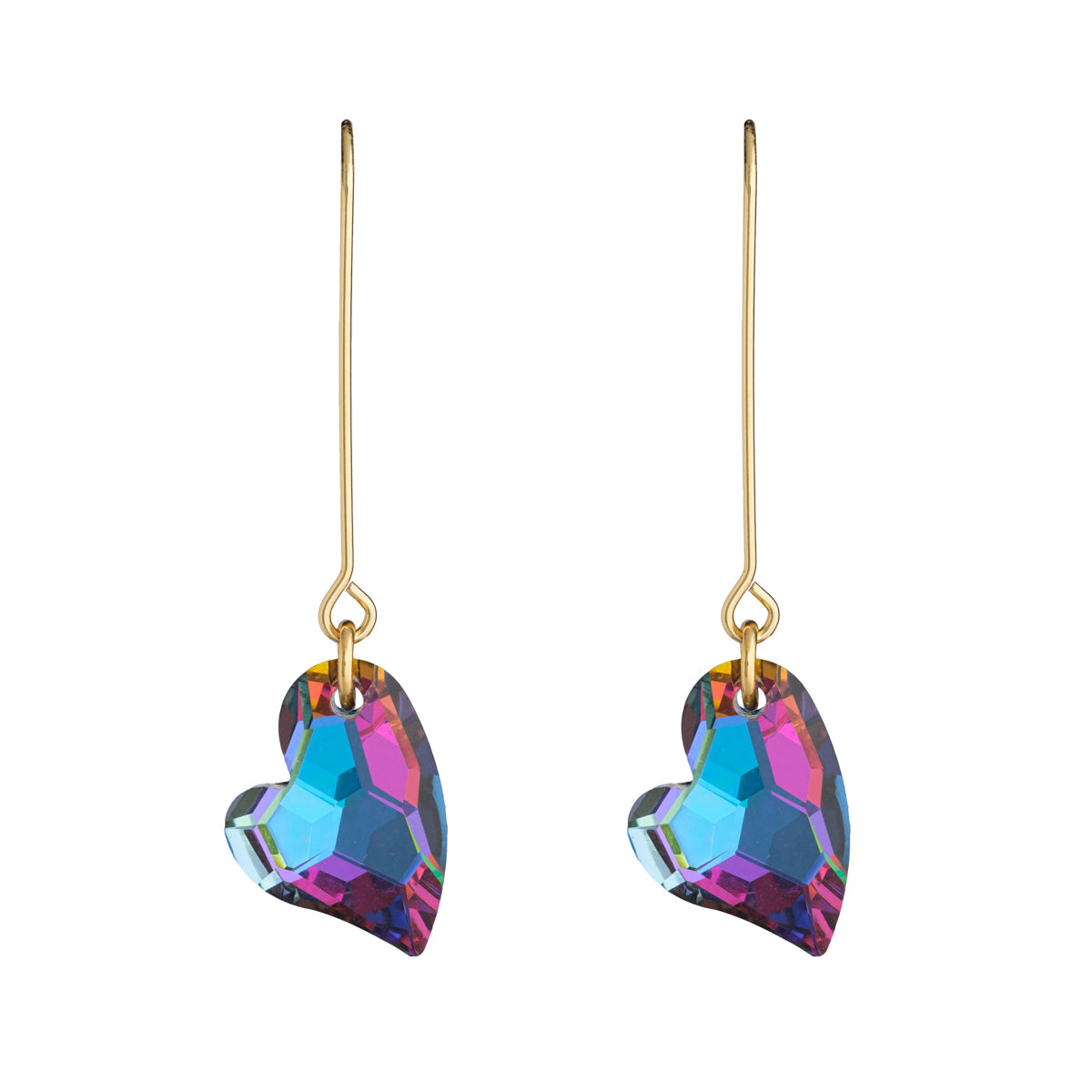 Gold Heart French hook Earrings - Simply Whispers