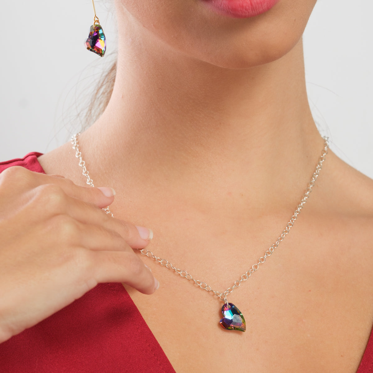 Silver Heart Necklace - Simply Whispers