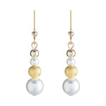 Gold and Pearls French Hook Earrings - Simply Whispers