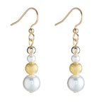 Gold and Pearls French Hook Earrings - Simply Whispers