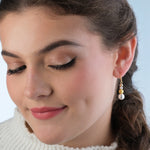 Gold and Pearls French Hook Earrings - Simply Whispers