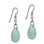 Amazonite Drop Titanium French Hook Earrings - Simply Whispers