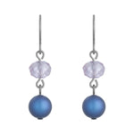 Blue and Lavender Black Niobium French Hook Earrings - Simply Whispers